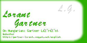 lorant gartner business card